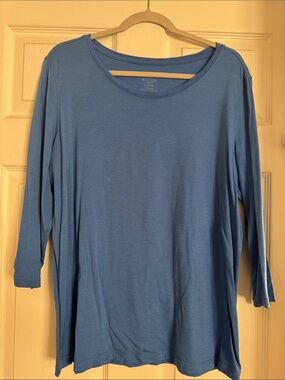 Woolx- “Jenny” XL Blue Long Sleeve Women's Top. Gently Used Condition.